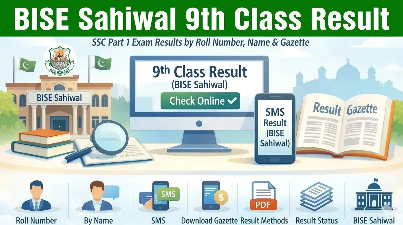 BISE Sahiwal 9th Class result