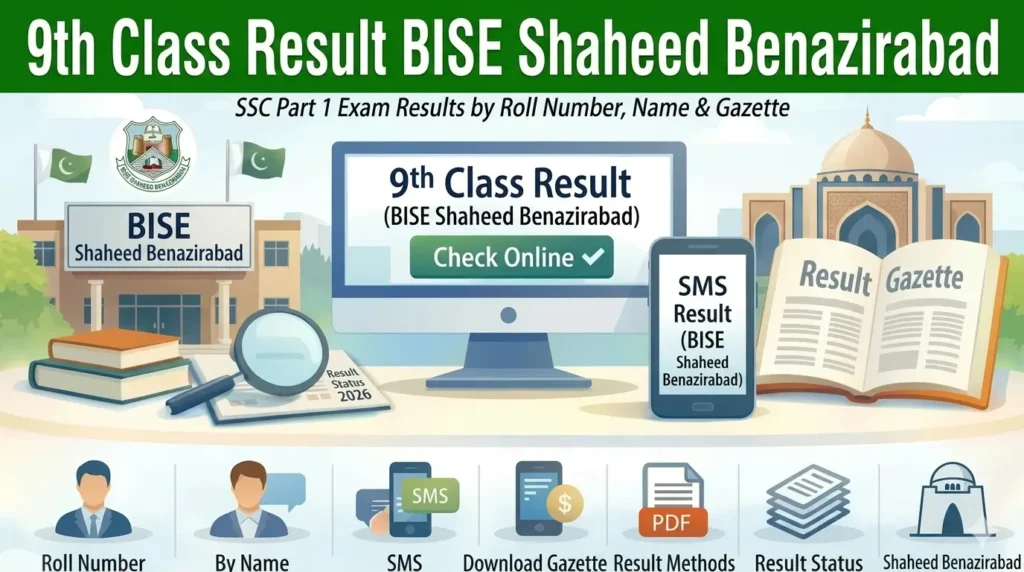 9th Class Result BISE Shaheed Benazirabad