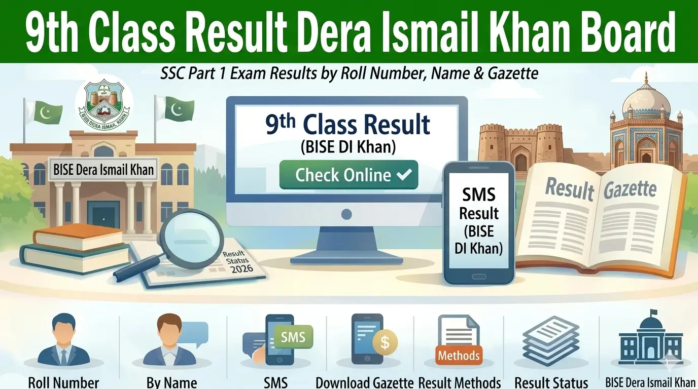 9th Class Result Dera Ismail Khan Board