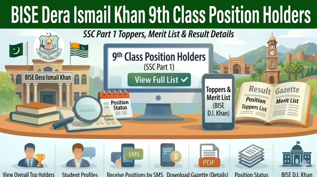 BISE Dera Ismail Khan 9th Class Position Holders