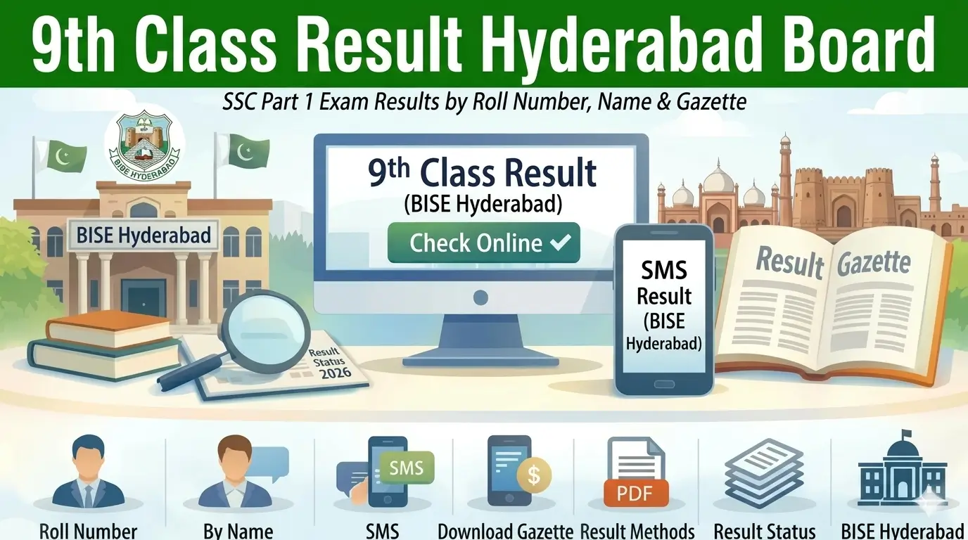 BISE Hyderabad 9th Class Result