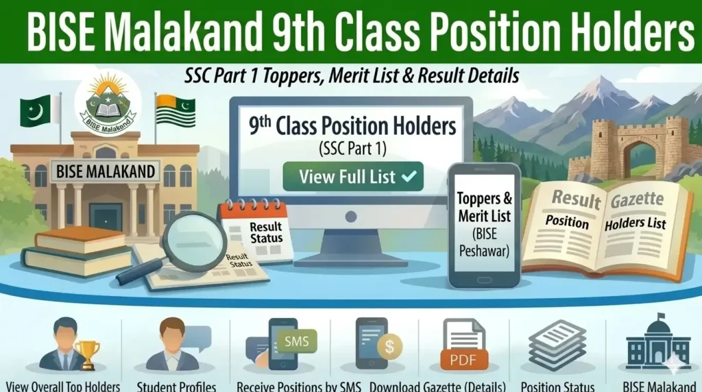 BISE Malakand 9th Class Position Holders