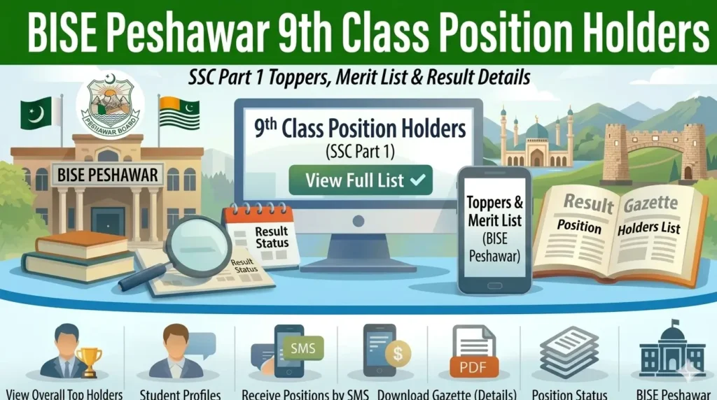 BISE Peshawar 9th Class Position Holders