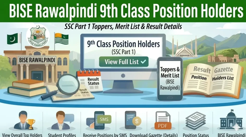 BISE Rawalpindi 9th Class Position Holders