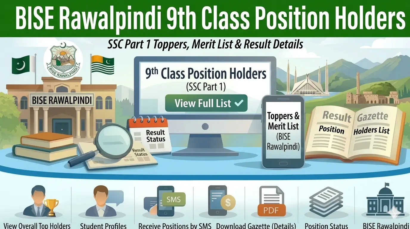 BISE Rawalpindi 9th Class Position Holders