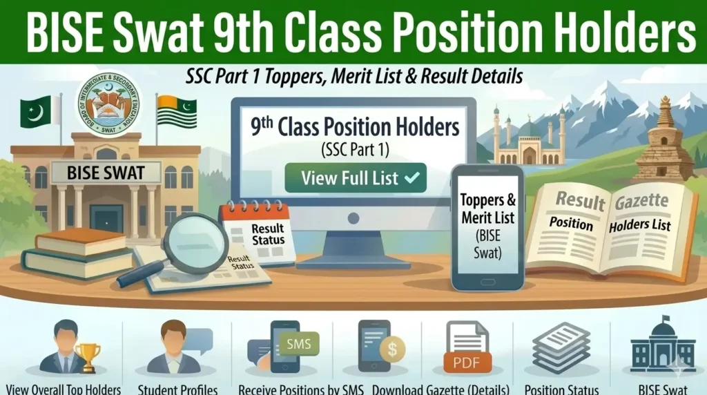 BISE Swat 9th Class Position Holders