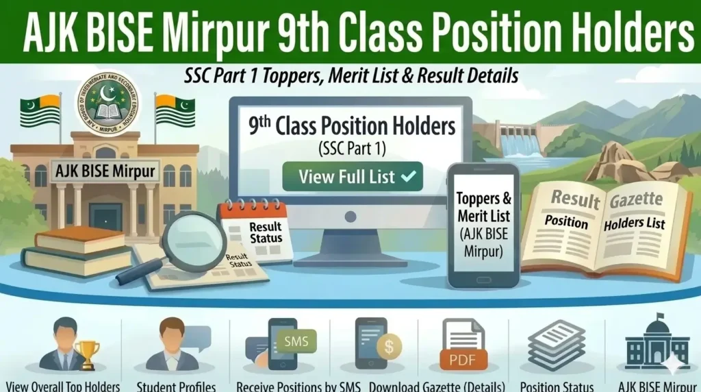 AJK BISE Mirpur 9th Class Position Holders