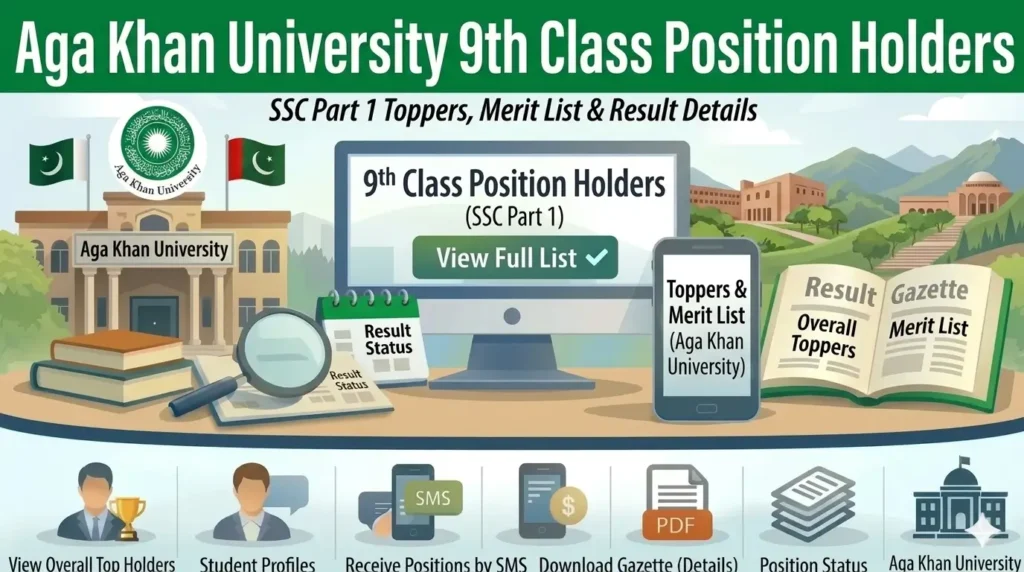 Aga Khan University 9th Class Position Holders