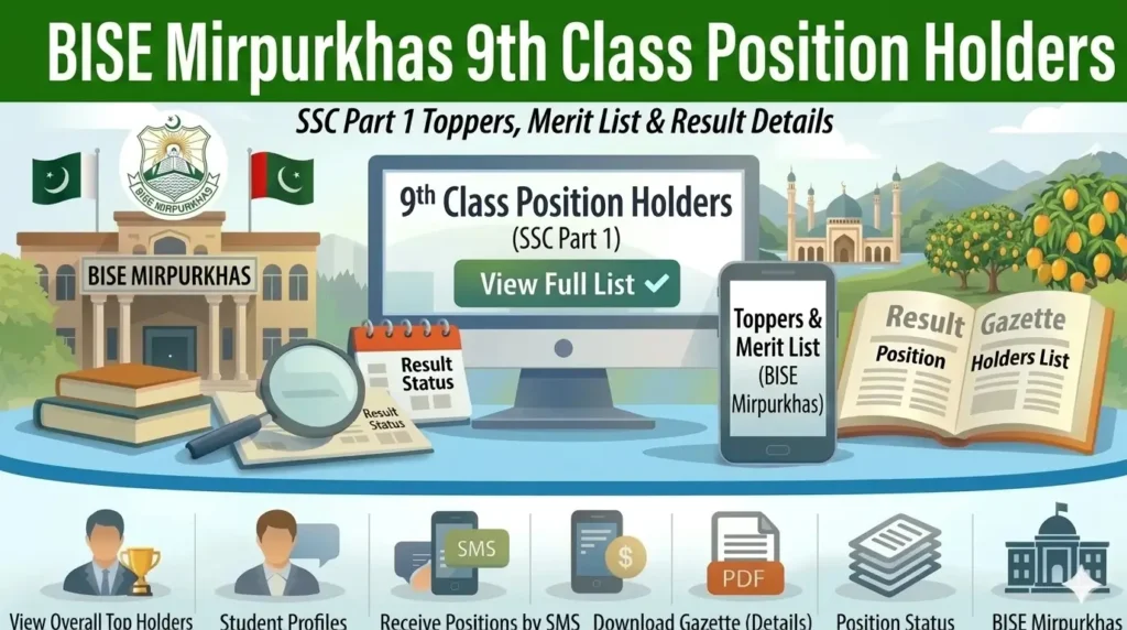 BISE Mirpurkhas 9th Class Position Holders