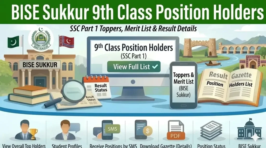 BISE Sukkur 9th Class Position Holders