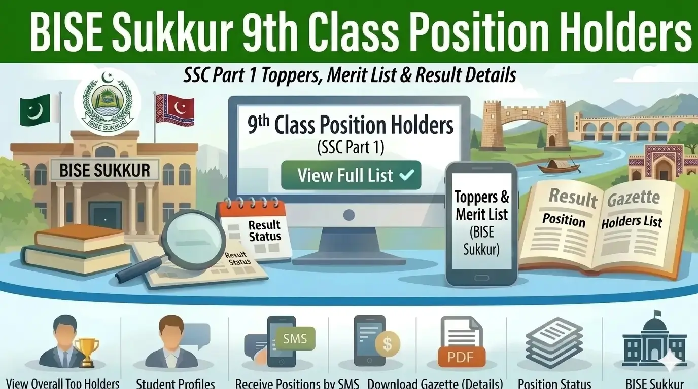 BISE Sukkur 9th Class Position Holders