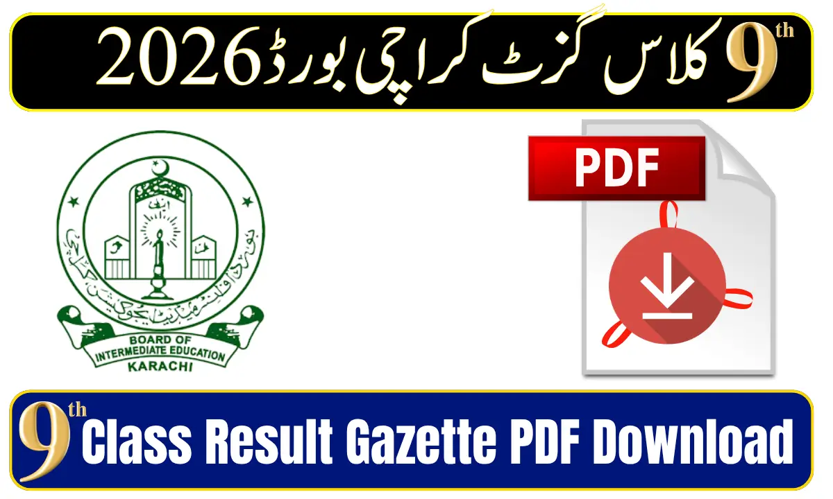 BISE Karachi 9th Class Result Gazette